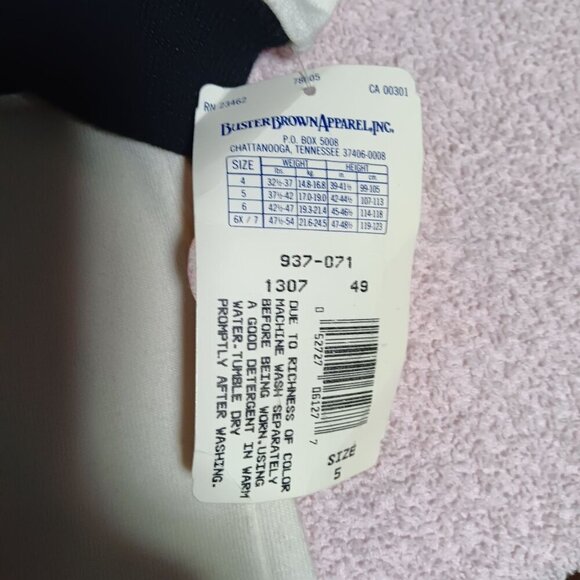 Vtg 80's Buster Brown Boys Resort Wear Classics Crewneck LS T-shirt Colorblock 5 - Picture 4 of 6